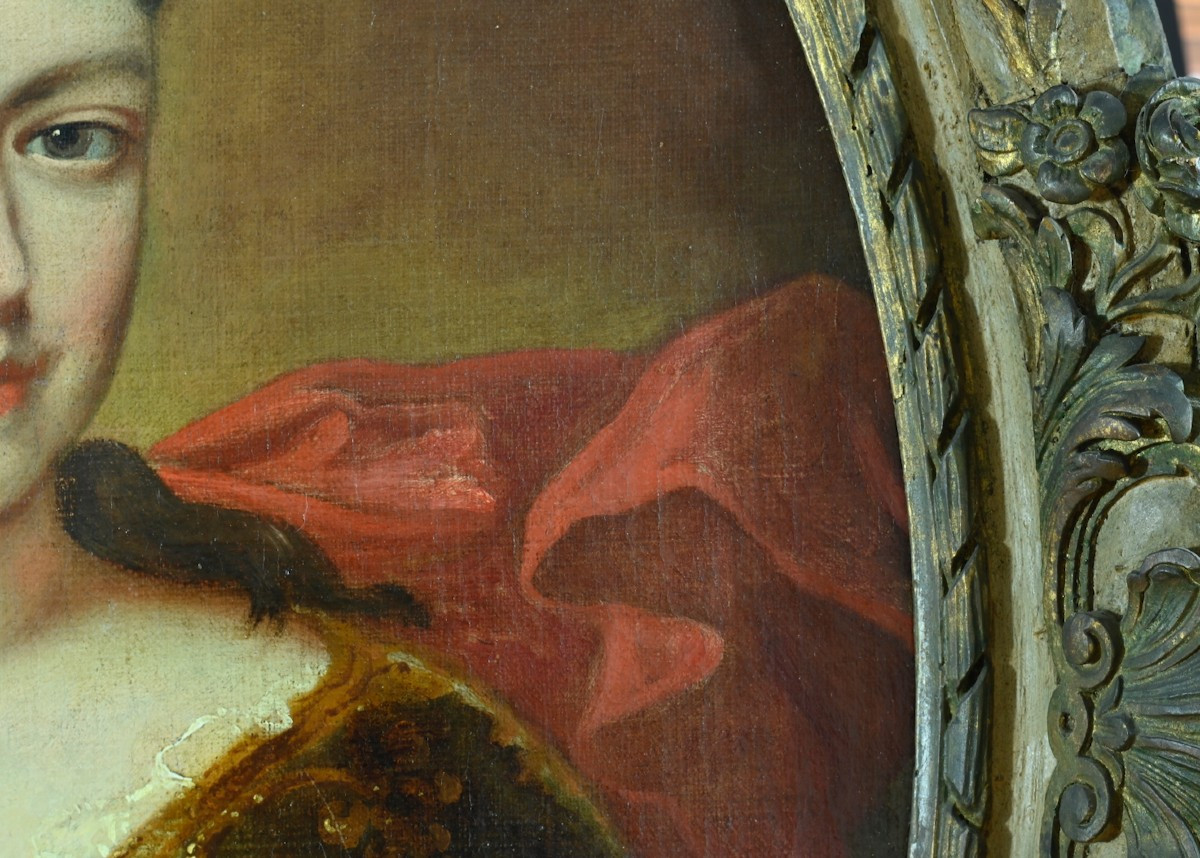 Beautiful Old Painting Portrait Of A Lady Of Quality Baroque Sv De Largillière Hst 17th Century-photo-2