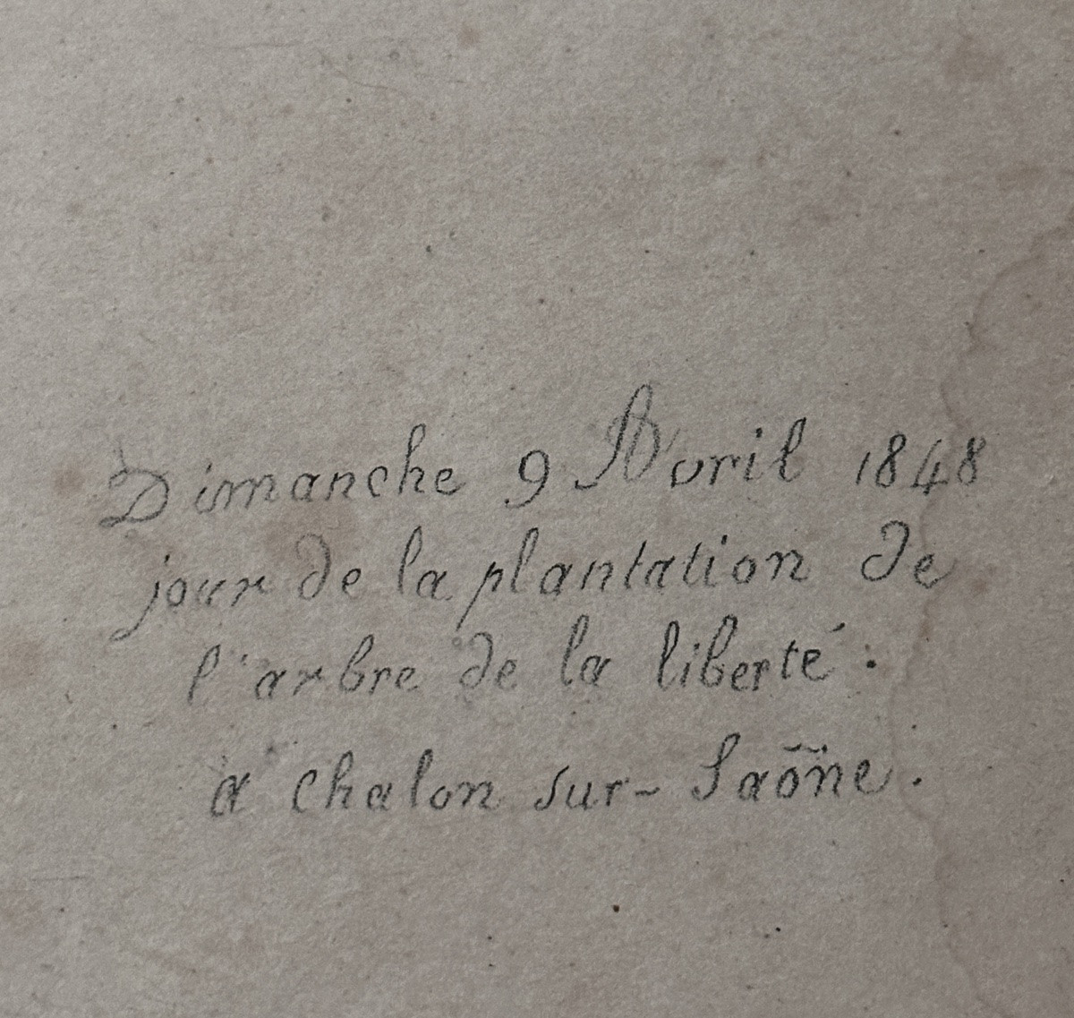 École Lyonnaise Dessin portrait homme drapeau Révolution Liberté CHALON-sur-SAONE 1848 Histoire-photo-6