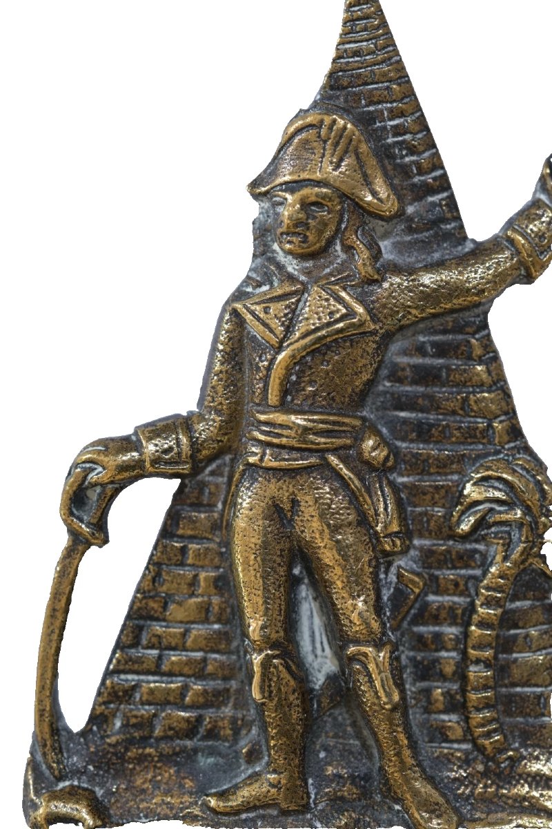 NAPOLEON  Empire  BONAPARTE Ancien bronze de parement  Campagne EGYPTE PYRAMIDE 19e  russie-photo-3