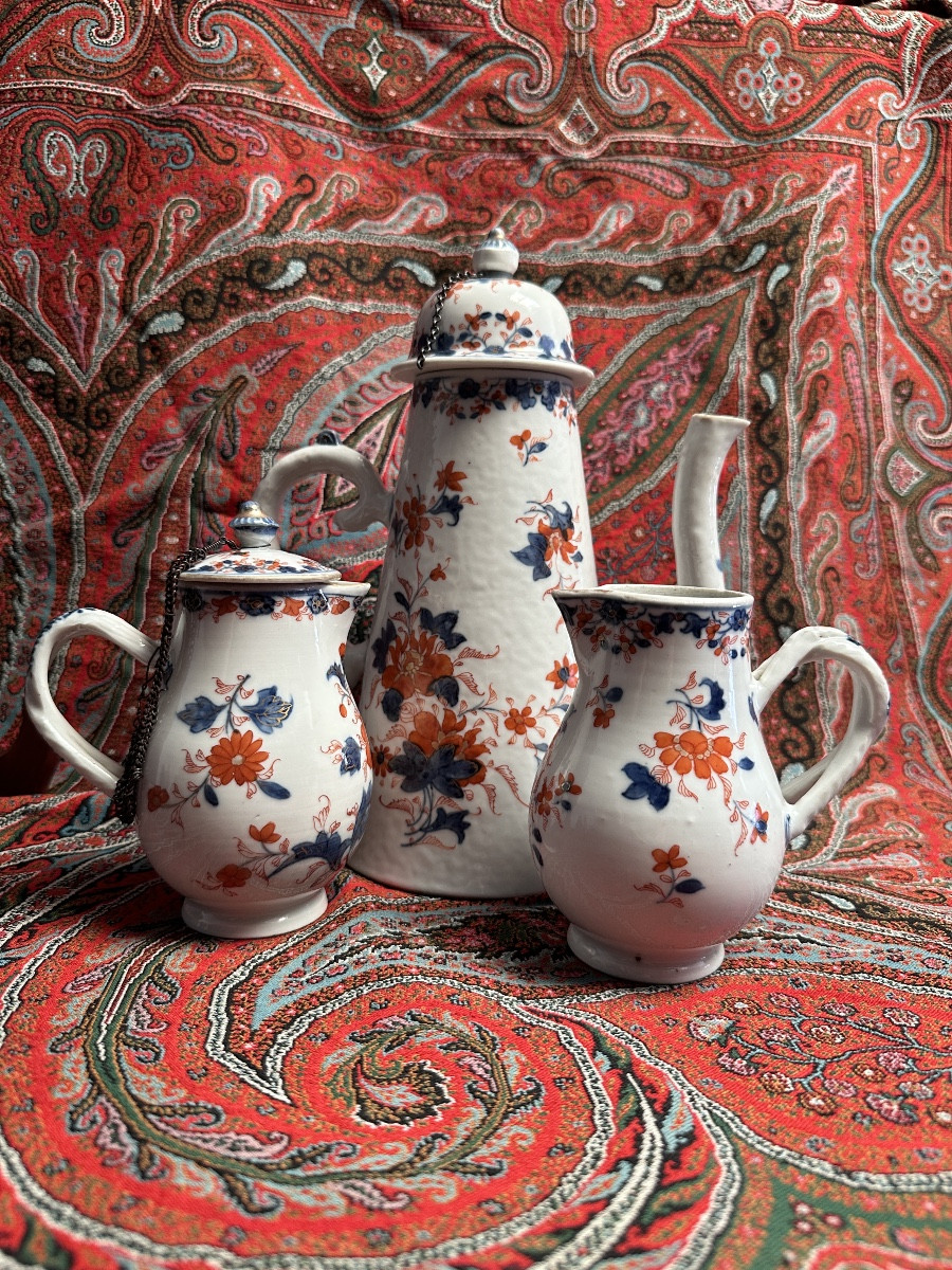 Ancien service  Thé  18 ème porcelaine de CHINE KIANLONG Verseuse pot à lait Chaîne-photo-2