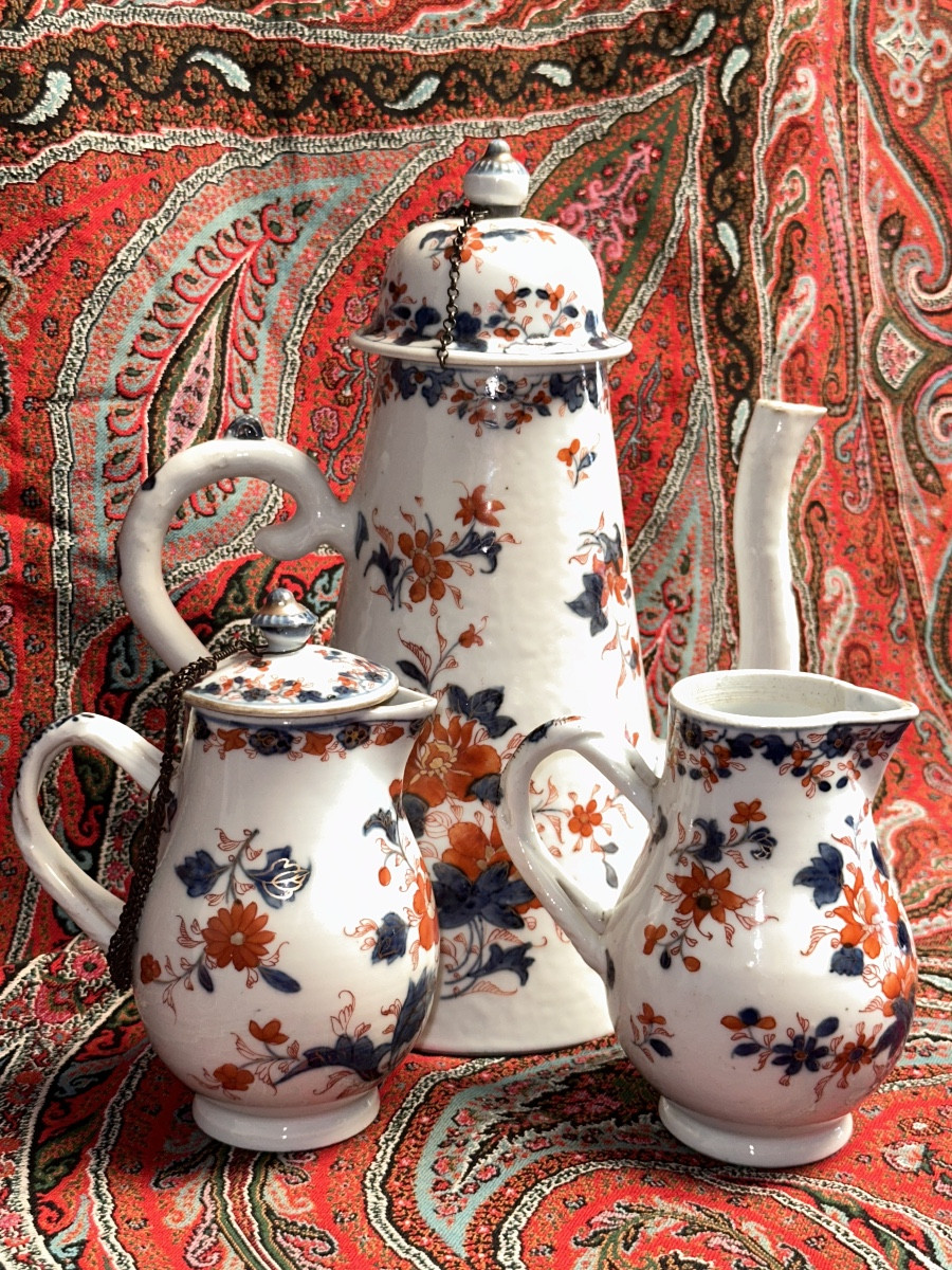 Ancien service  Thé  18 ème porcelaine de CHINE KIANLONG Verseuse pot à lait Chaîne