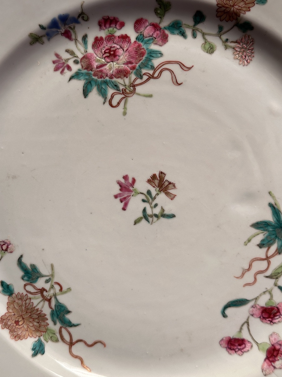 Large Antique Porcelain Dish China Famille Rose Qianlong 18th Century 35 Cm China Dish Company-photo-1