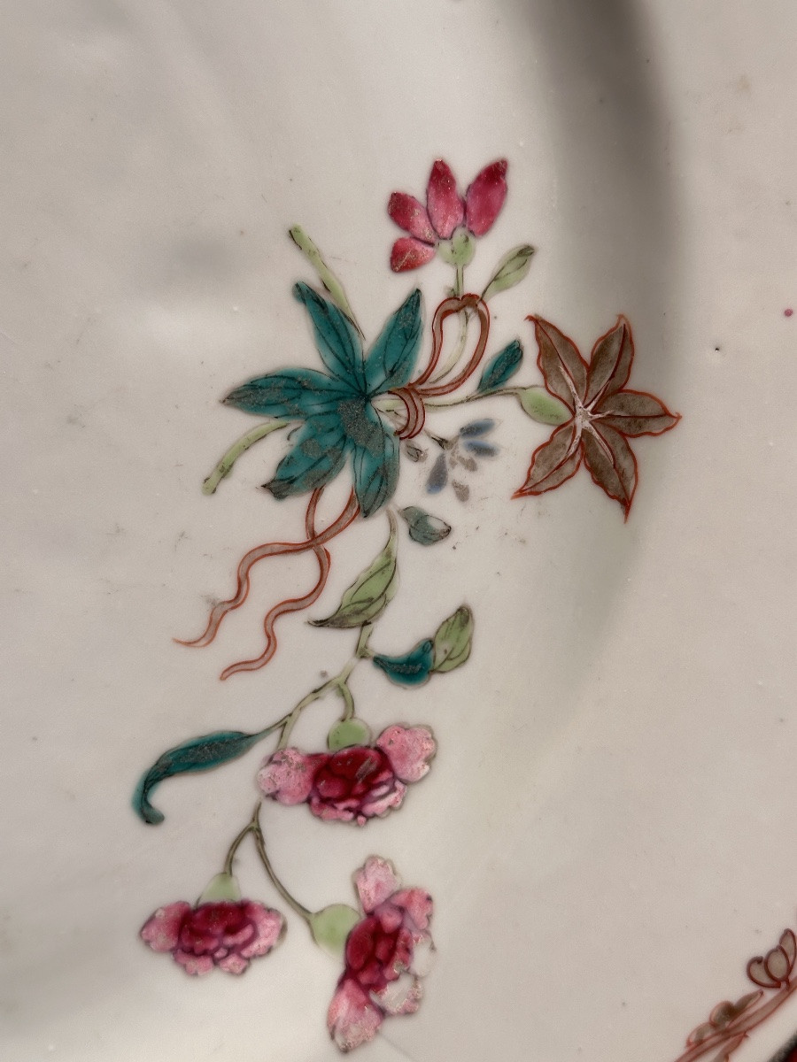 Large Antique Porcelain Dish China Famille Rose Qianlong 18th Century 35 Cm China Dish Company-photo-2