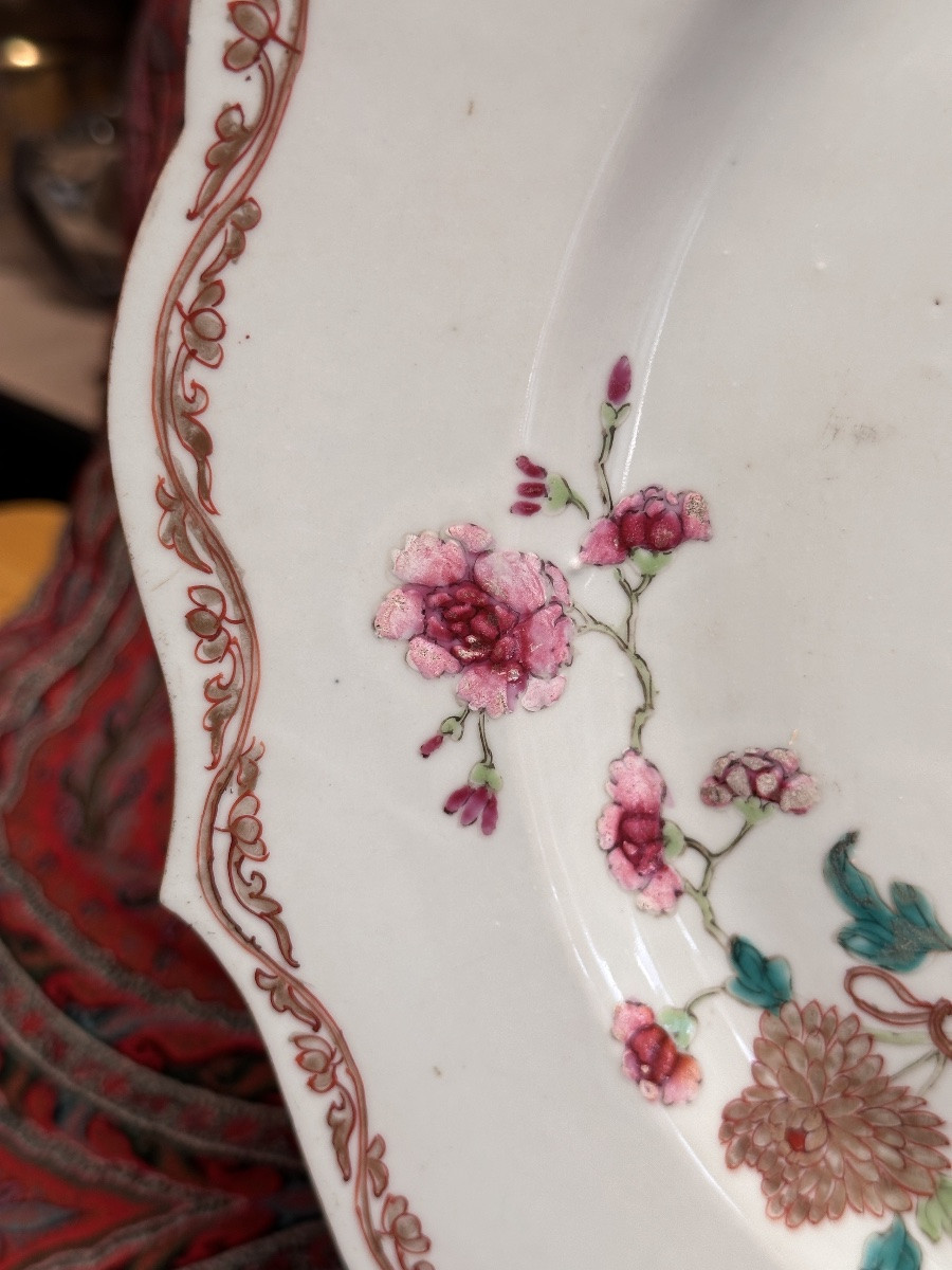 Large Antique Porcelain Dish China Famille Rose Qianlong 18th Century 35 Cm China Dish Company-photo-3