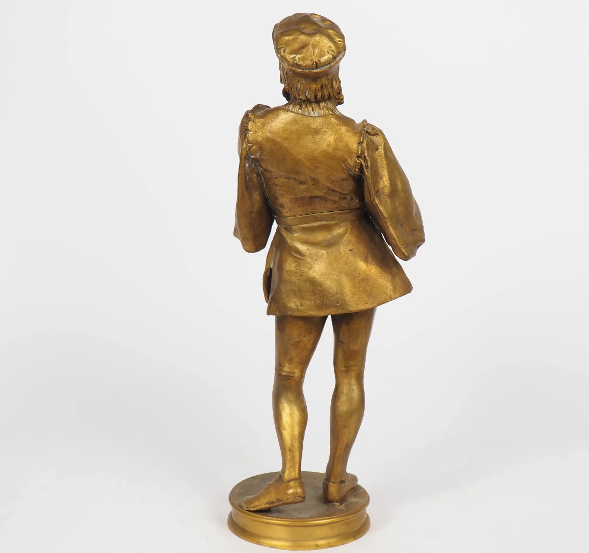 Filhastre Old Gilded Bronze Sculpture Portrait Gringoire Notre Dame De Paris Victor Hugo 19-photo-1
