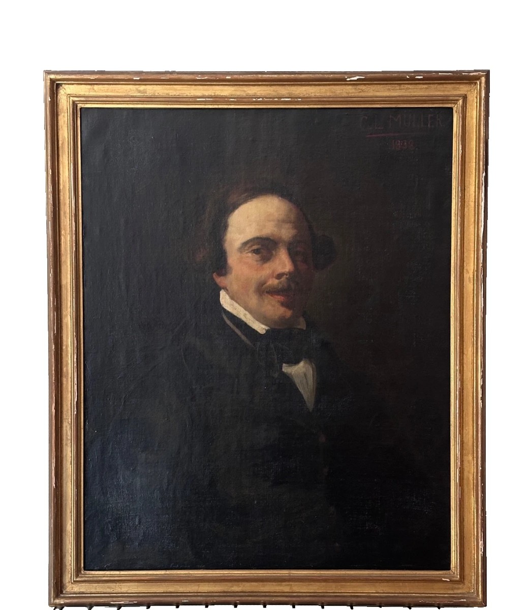 Charles Louis Müller Painting Portrait Man Of Letter Paris 1838 Hst-photo-2