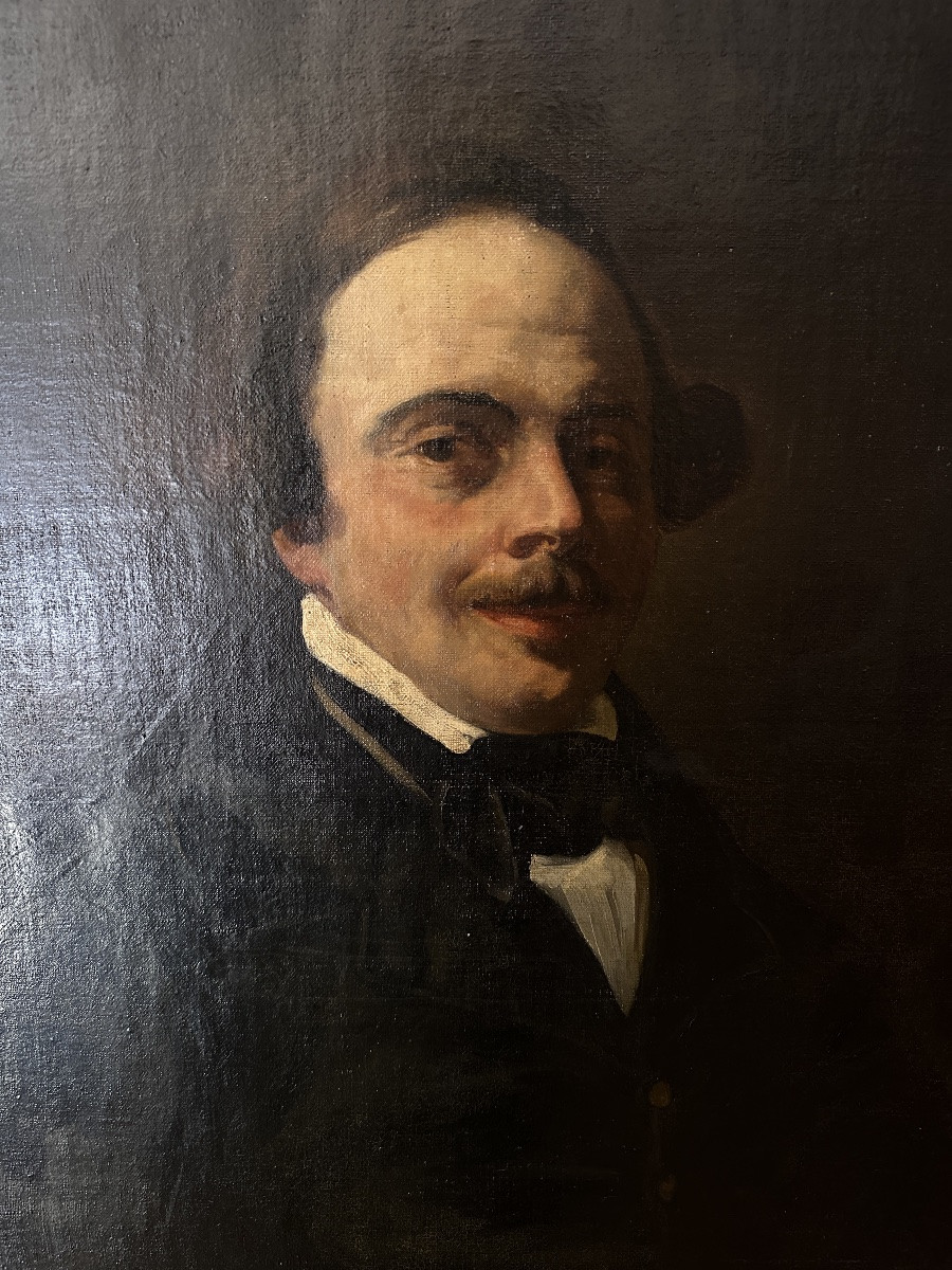 Charles Louis Müller Painting Portrait Man Of Letter Paris 1838 Hst-photo-1