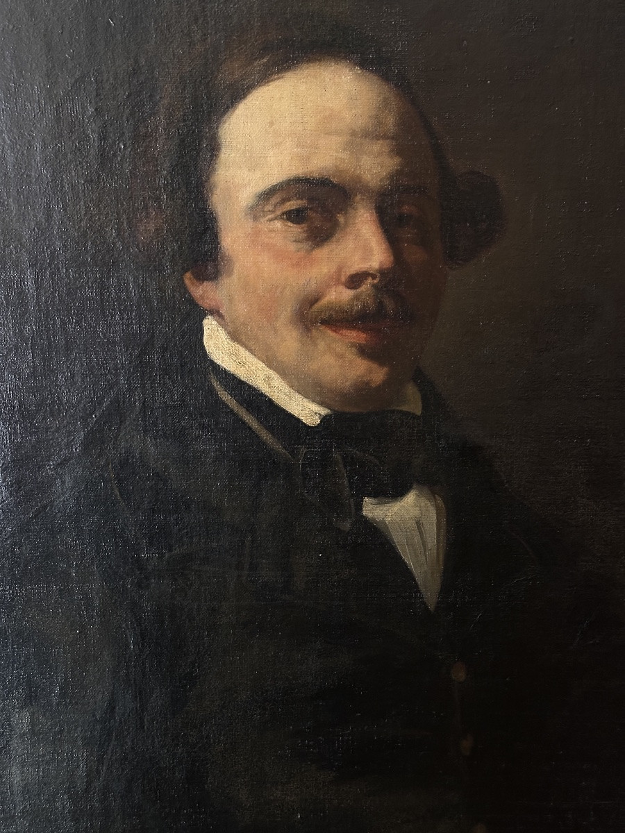 Charles Louis Müller Painting Portrait Man Of Letter Paris 1838 Hst-photo-2