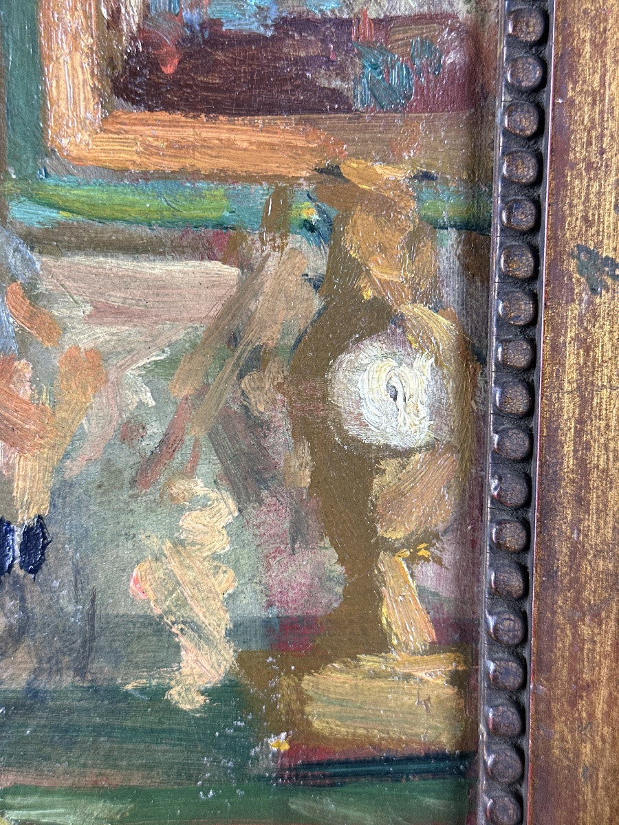 Jeanne DURANTON Tableau  Nature morte intérieur 1900 impressionniste Bonnard Vuillard  -photo-2