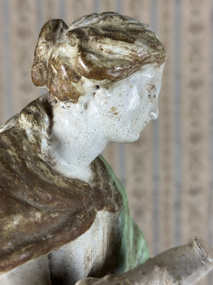 Ancienne statue reliquaire bois sculpté vierge enfant Jésus Présentation 18e sculpture -photo-4