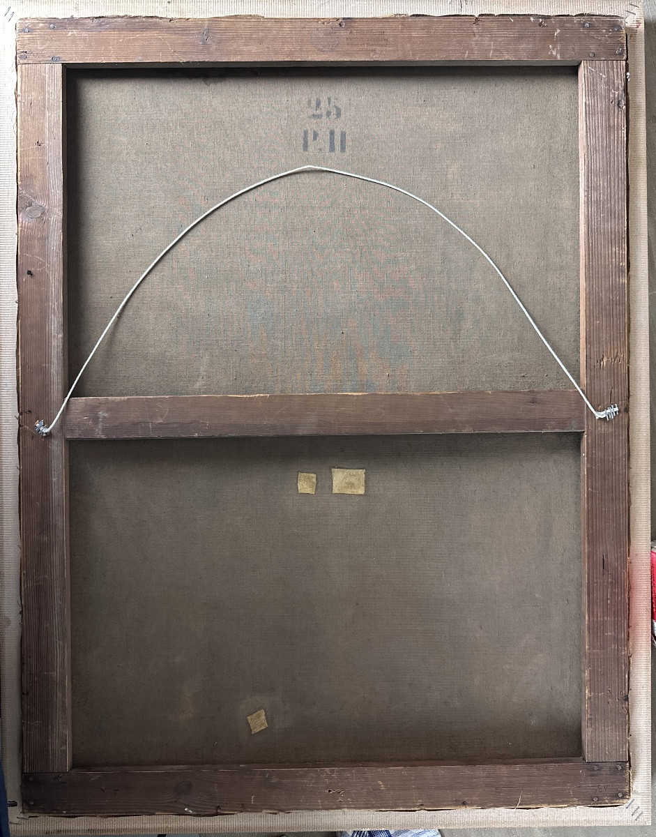  Fasoli Beau tableau  portrait Homme Italie  musicien Luth taverne NICE signé19ème-photo-6