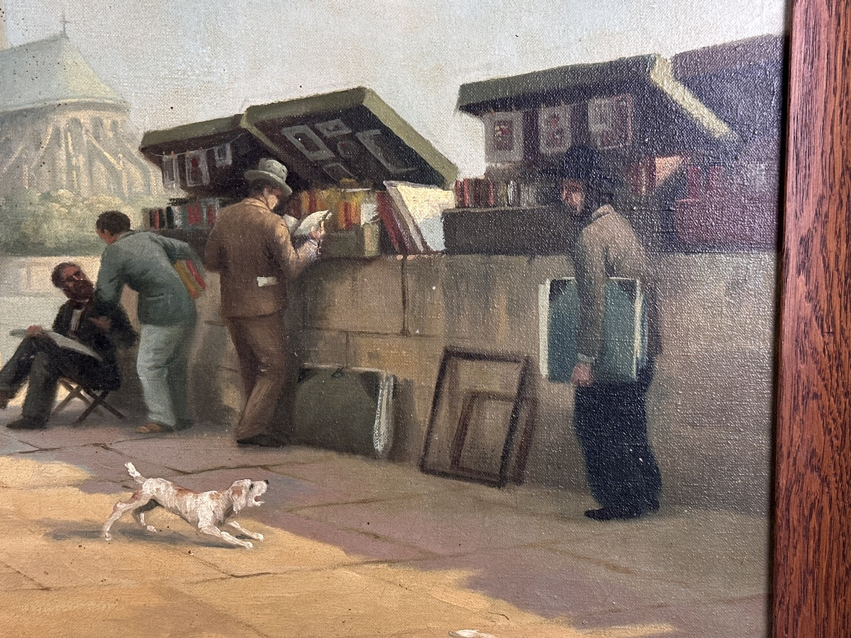 Cam Painting The Quay Of The Booksellers Prints Paris Notre Dame Art Deco-photo-2