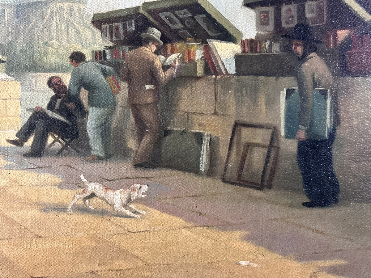 Cam Painting The Quay Of The Booksellers Prints Paris Notre Dame Art Deco-photo-4