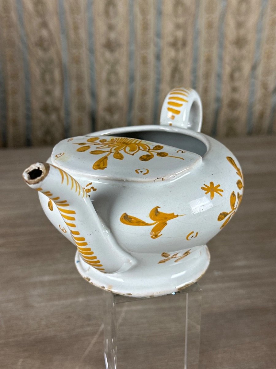 Antique Polychrome Earthenware Sick Duck From The South West Samadet 18th Century-photo-4