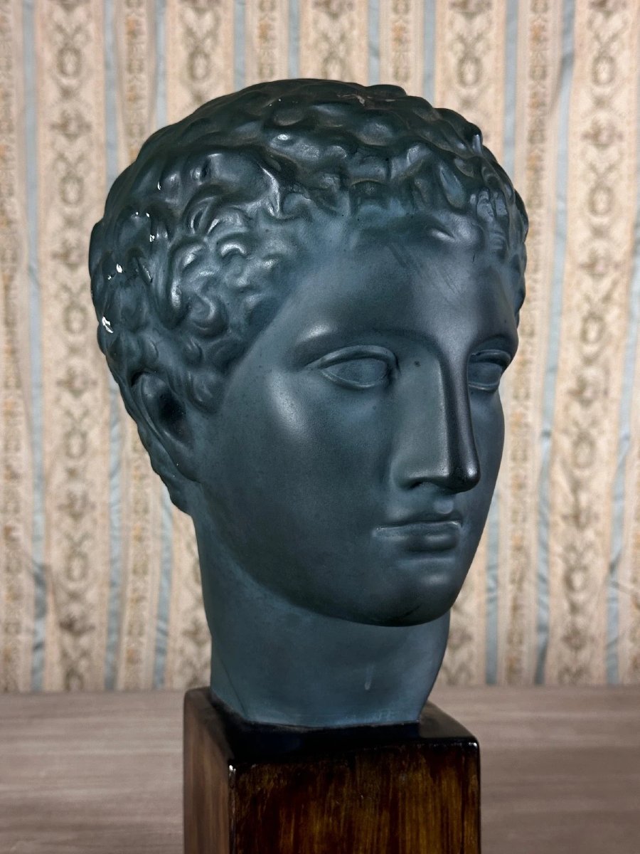 Sculpture, Plaster, After The Ancient Portrait Rome Greece Hermes-photo-5