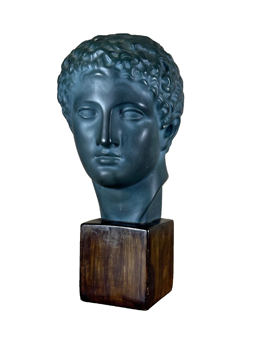 Sculpture, Plaster, After The Ancient Portrait Rome Greece Hermes-photo-7