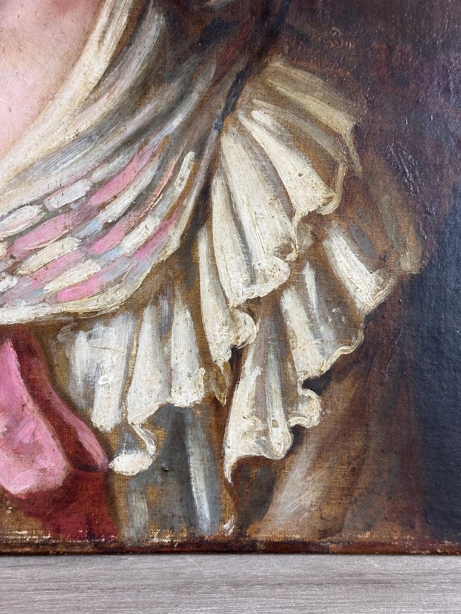 Painting Portrait Of A Courtesan, Headdress, Hat, Princess Louis XVI, Following Riout -photo-2