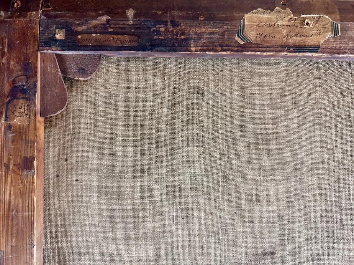 Painting Portrait Of A Courtesan, Headdress, Hat, Princess Louis XVI, Following Riout -photo-6