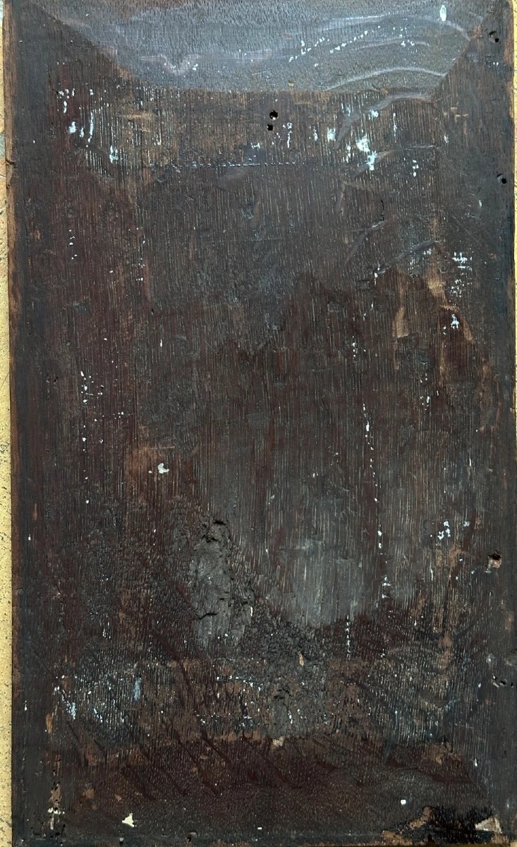 Carved Wood Panel Altarpiece Saint Pierre Paradis Oak Attributes -photo-6