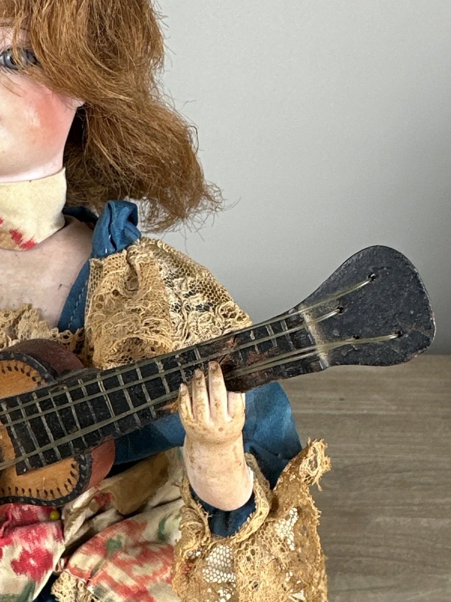 Automaton Doll, Collectible Toy, Musical Porcelain Game, 19th Century-photo-3