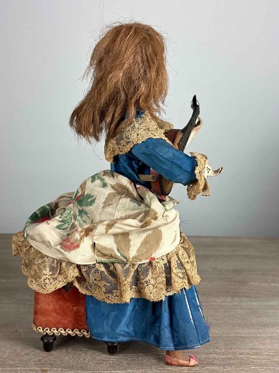 Automaton Doll, Collectible Toy, Musical Porcelain Game, 19th Century-photo-4