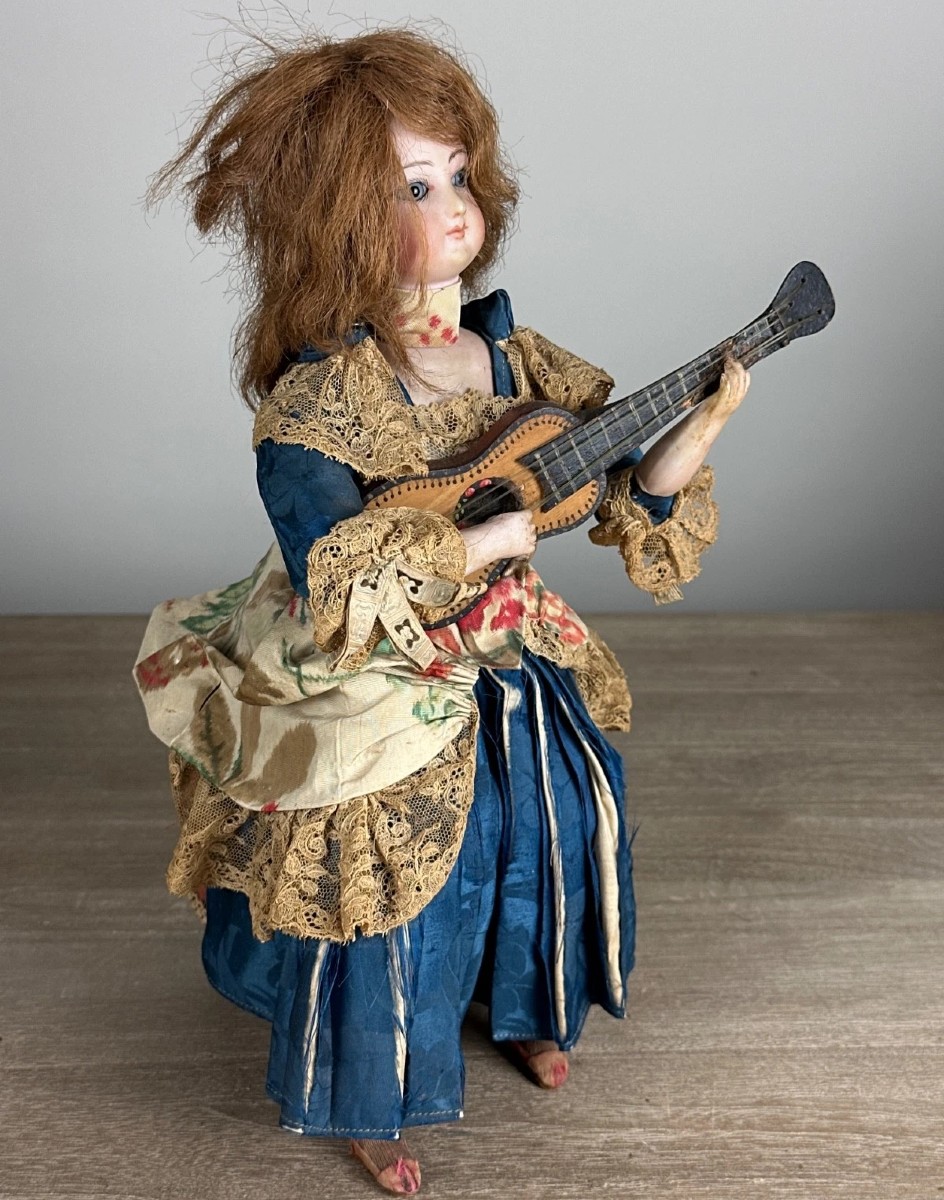 Automaton Doll, Collectible Toy, Musical Porcelain Game, 19th Century
