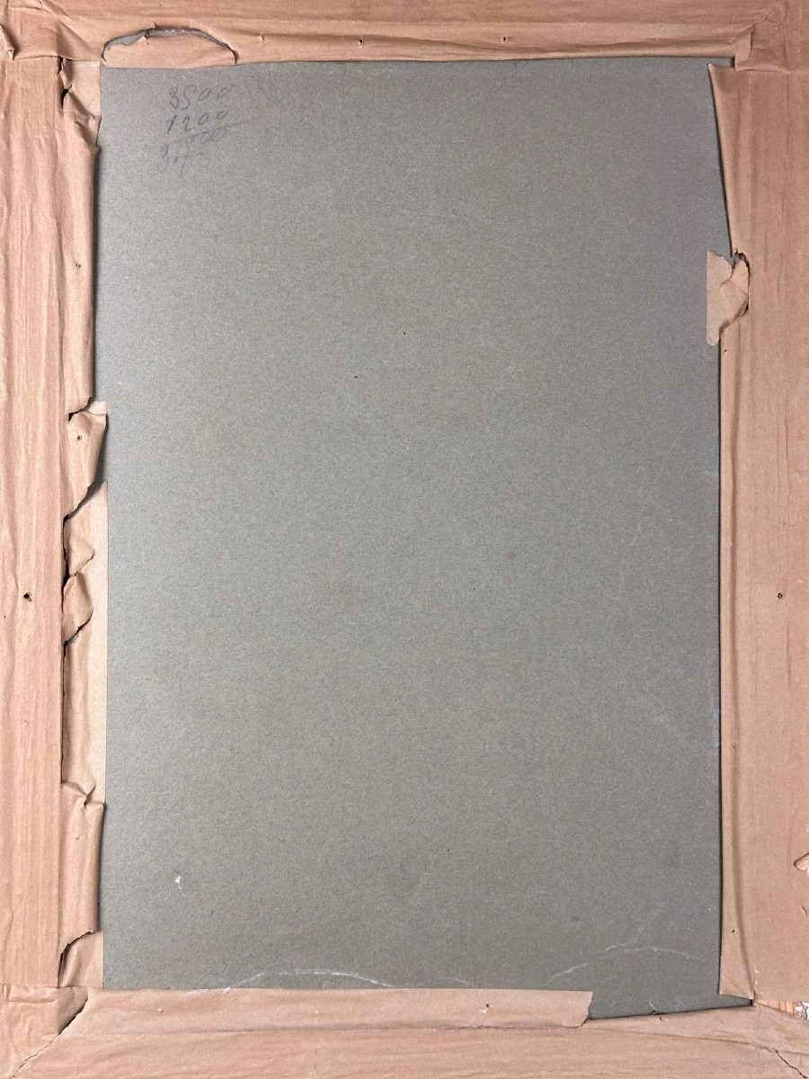 Beautiful Drawing, Portrait Of An Elegant Young Woman Sailing In A Boater Hat, Signed 1936-photo-5