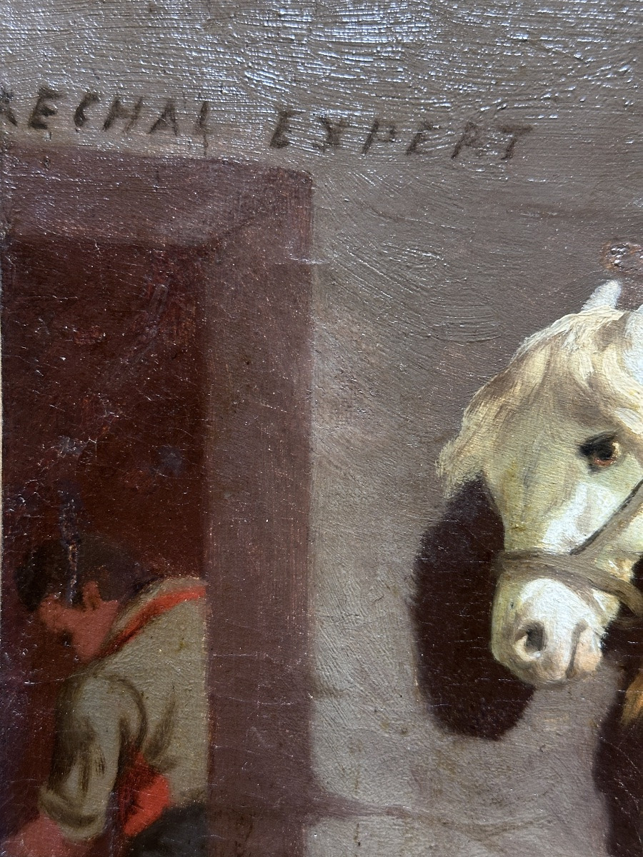 Théodore Fort, Animal Painting, Horse, Farrier, 19th Century  -photo-1