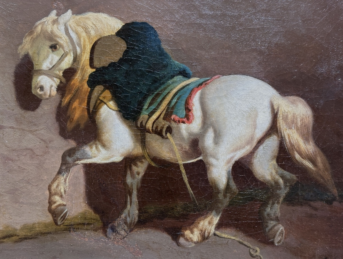 Théodore Fort, Animal Painting, Horse, Farrier, 19th Century  