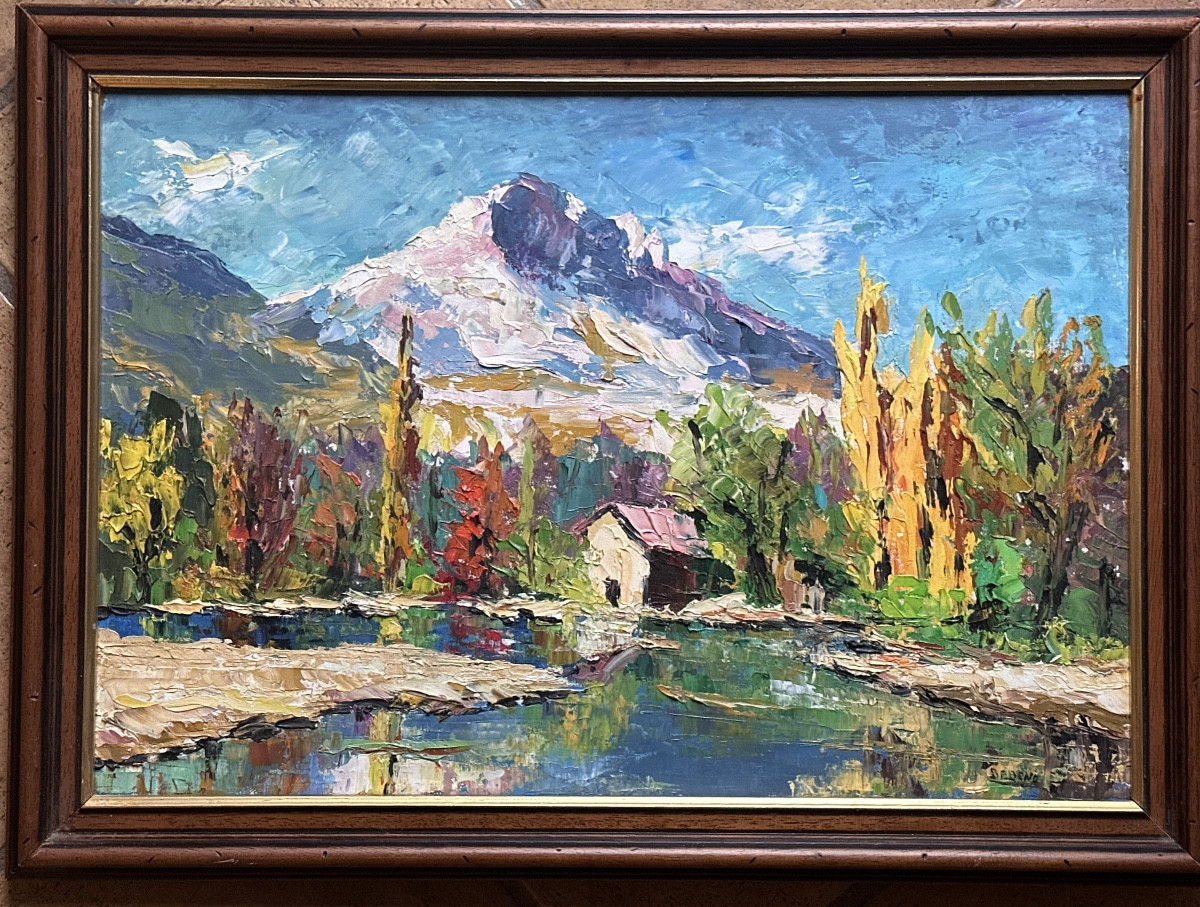 Aimé Debono Painting Snow Mountain Alps Grésivaudan Dents De Crolles Chartreuse -photo-2