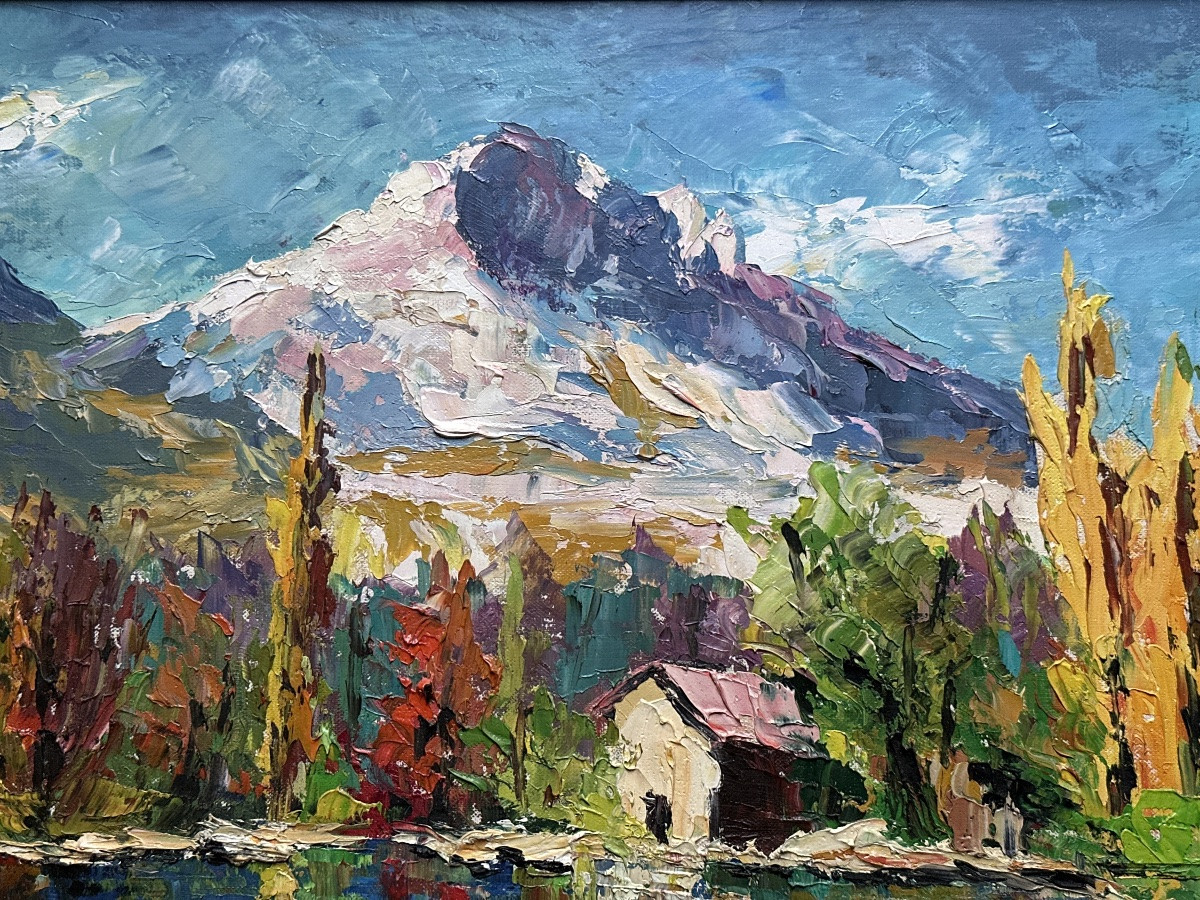 Aimé Debono Painting Snow Mountain Alps Grésivaudan Dents De Crolles Chartreuse -photo-2