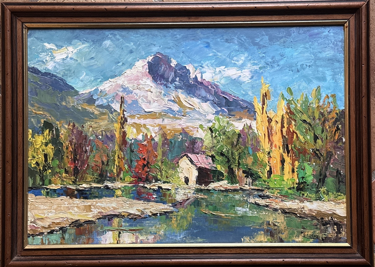 Aimé Debono Painting Snow Mountain Alps Grésivaudan Dents De Crolles Chartreuse -photo-7