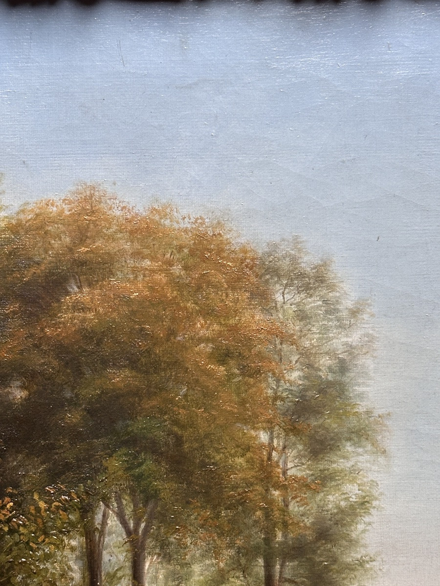 Animated Landscape Painting, View Of Parc Bourgogne, Château Charbonnel, Ys-sur-tille, 1860-photo-2