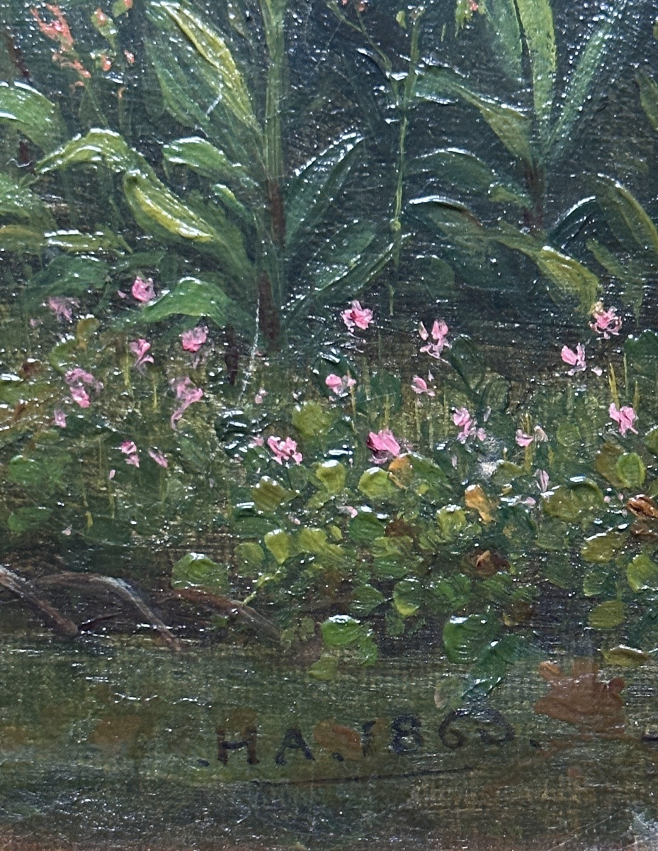 Animated Landscape Painting, View Of Parc Bourgogne, Château Charbonnel, Ys-sur-tille, 1860-photo-5