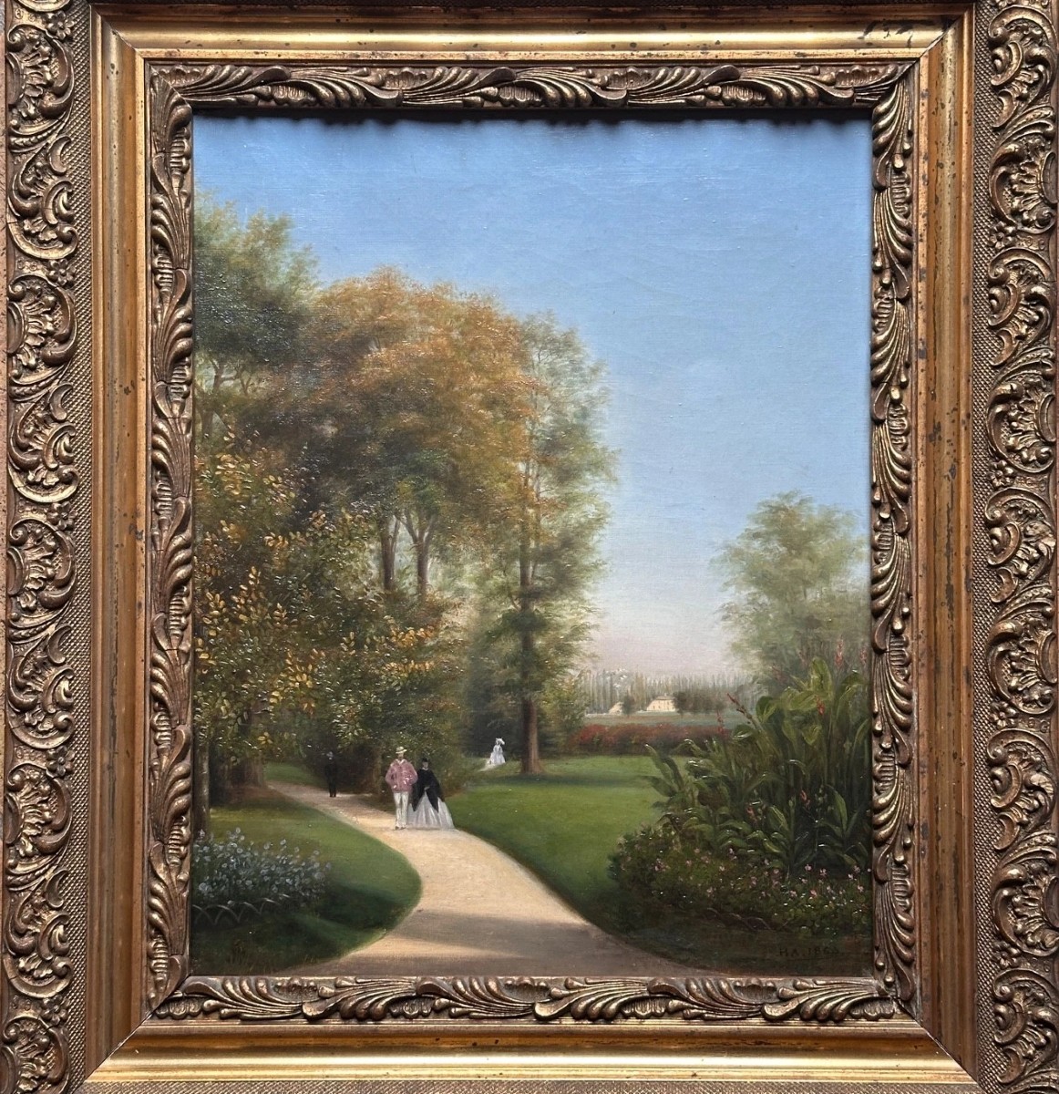 Animated Landscape Painting, View Of Parc Bourgogne, Château Charbonnel, Ys-sur-tille, 1860