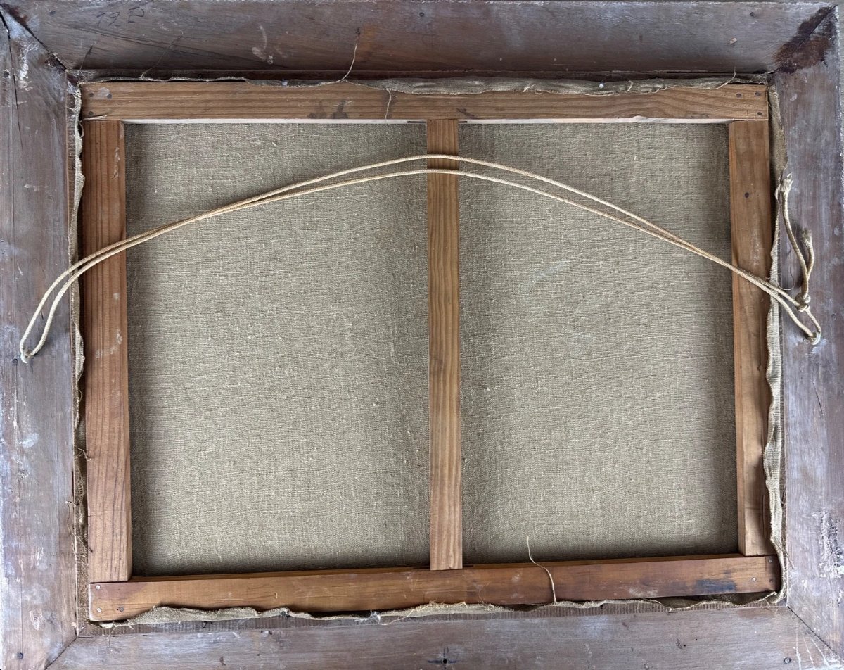 Tableaux paysage couleurs Fauve bord de rivière animé dans la Somme Paysage Ciel -photo-3