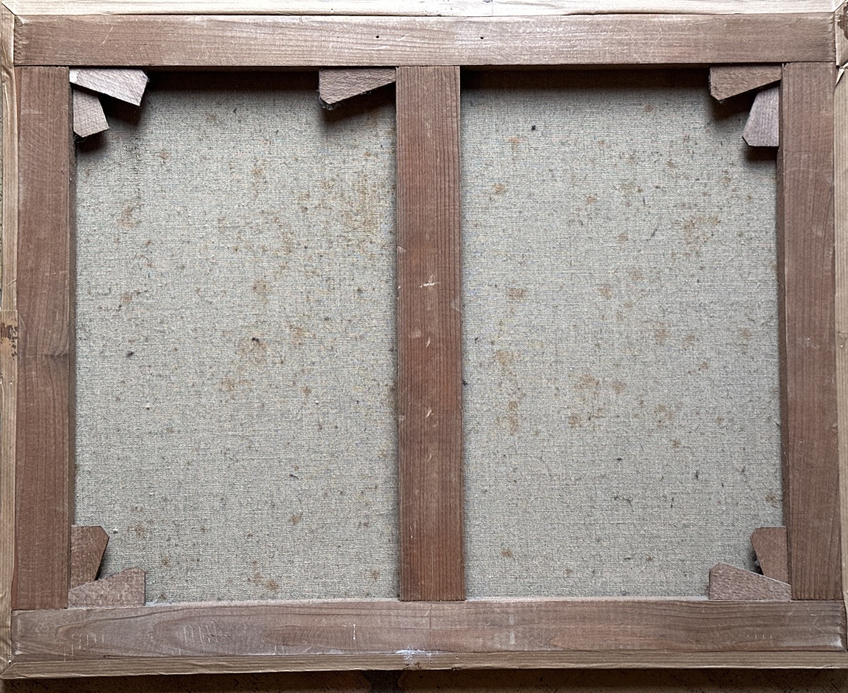 Tableau Ancien paysage 18ème Catalan  Espagne animé suiv Ramón Sánchez  vue de ville Tortosa -photo-5