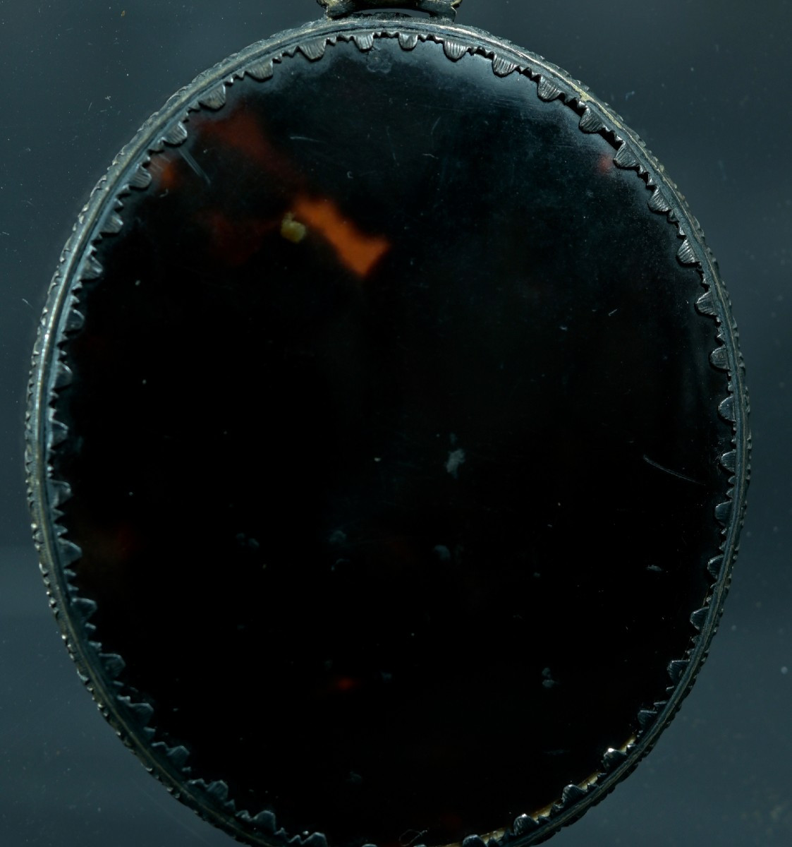 Miniature tableau Portrait d’Albert VII Archiduc d’Autriche Cadre ovale en argent Couronne 19è-photo-2