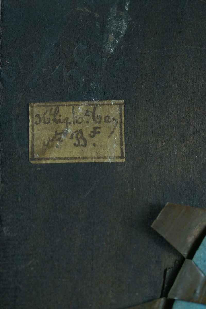 Miniature ancienne époque Romantique portrait homme costume cadre ovale 19ème signé 1846-photo-4