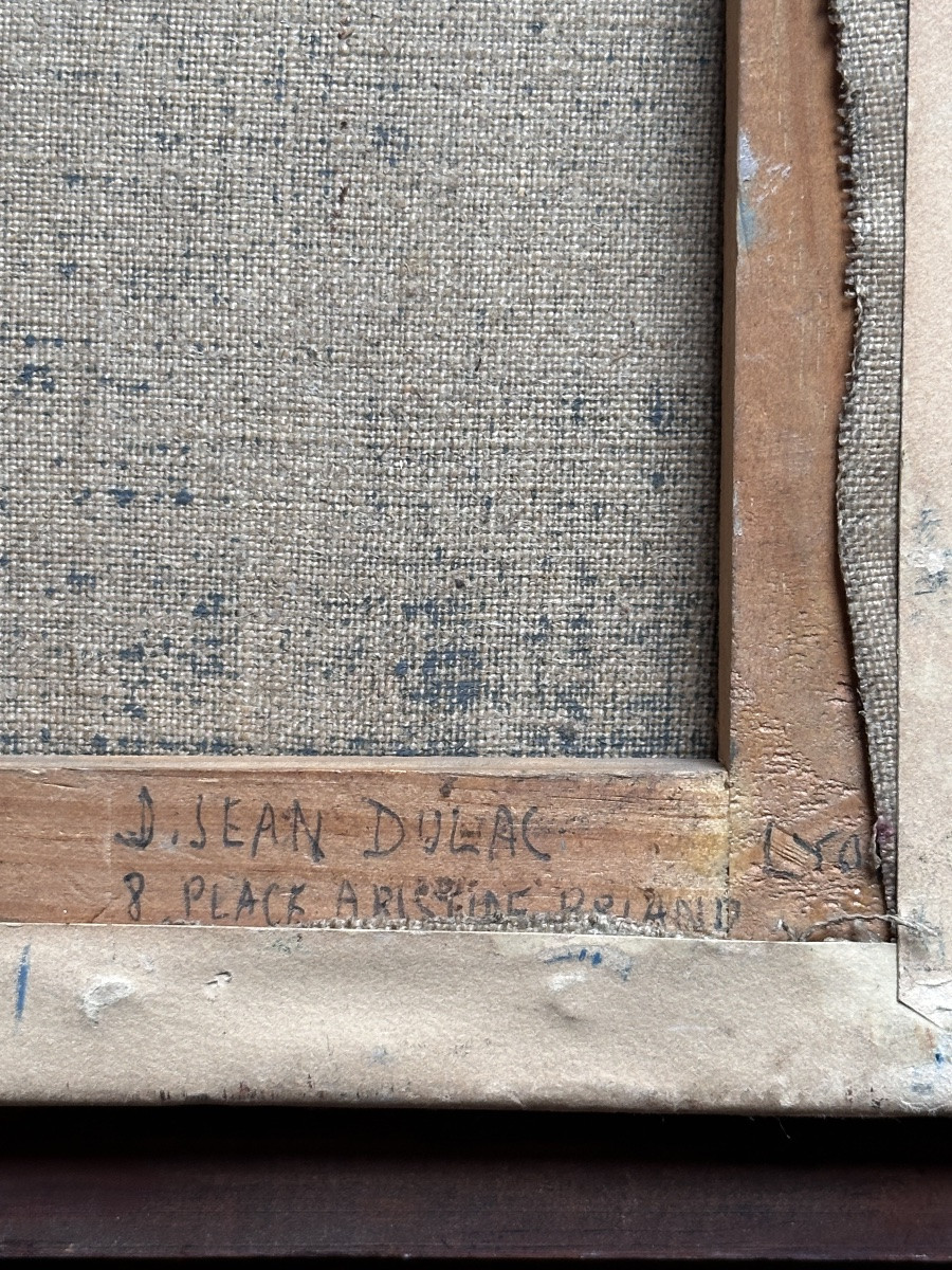 Jean Dulac, Portrait Of Violet, Young Fauvist Expressionist Woman, Lyon, 1960-photo-4