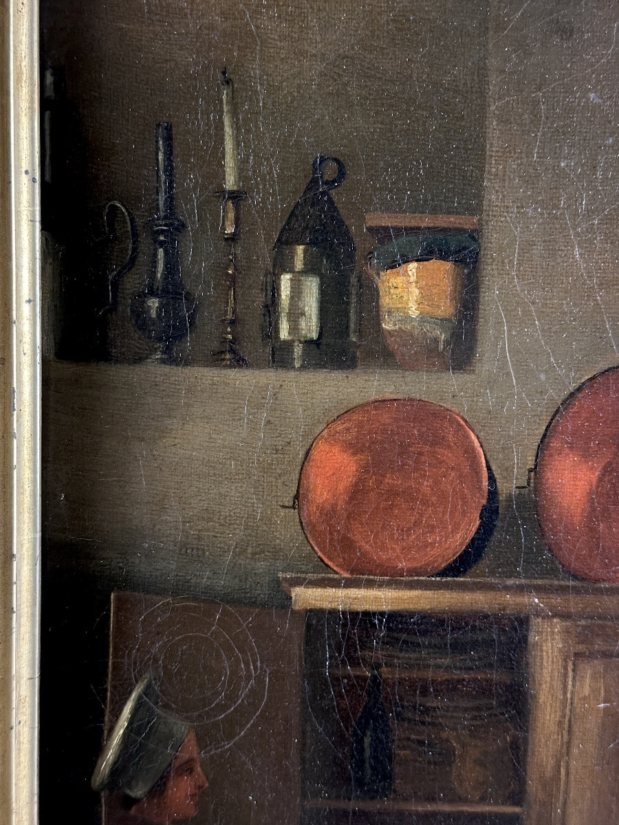 Painting Of An Interior Scene, Kitchen, Pantry Of The Romantic Castle, 1841, Following. Drowling-photo-2