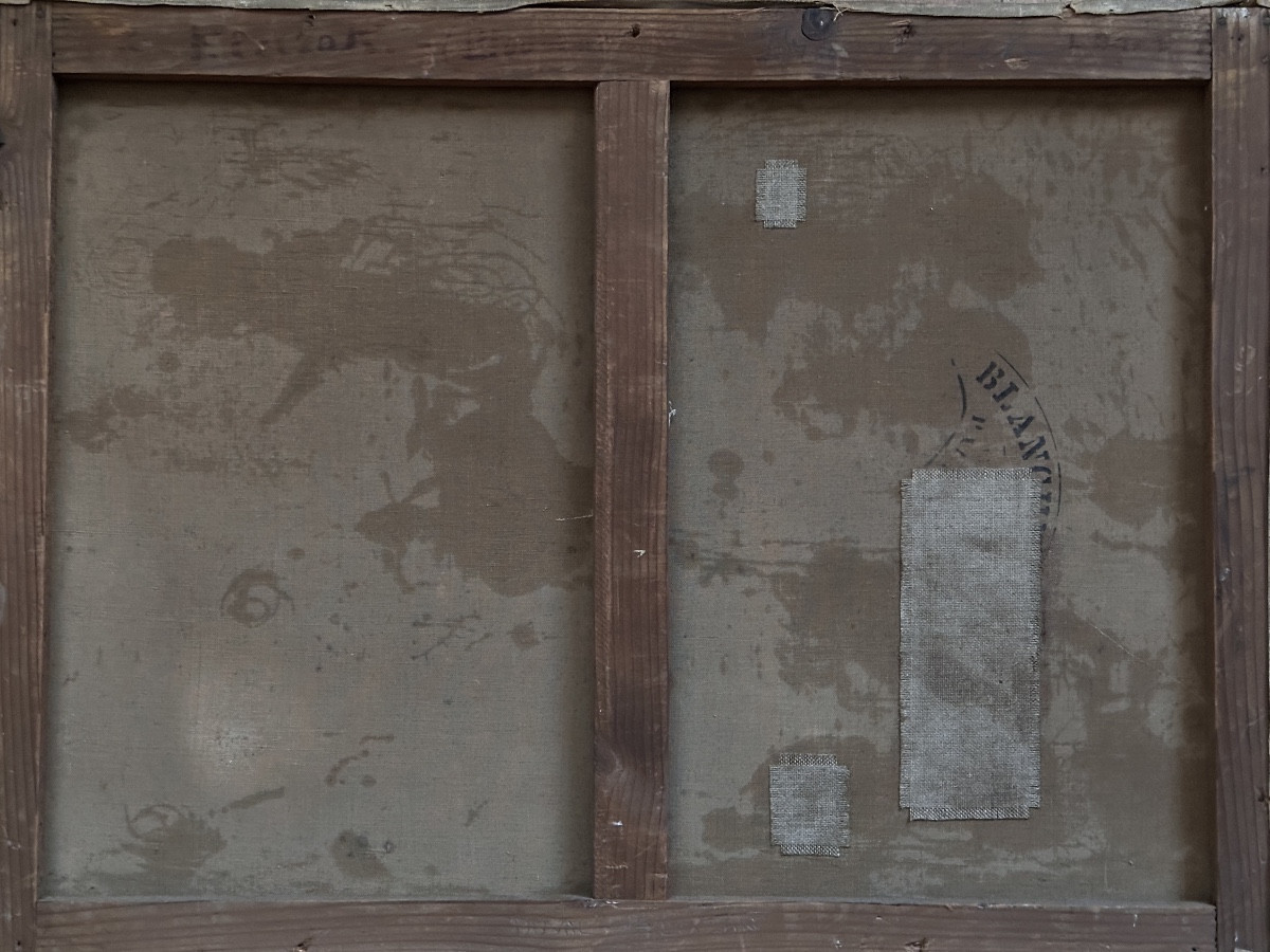 Duval-Gozlan  Tableau paysage Chaumière mer Marine Bretagne  crépuscule 1900-photo-6