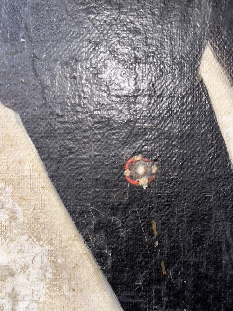 Tableau portrait de jeune homme Dandy Romantique hst cadre 19ème -photo-7