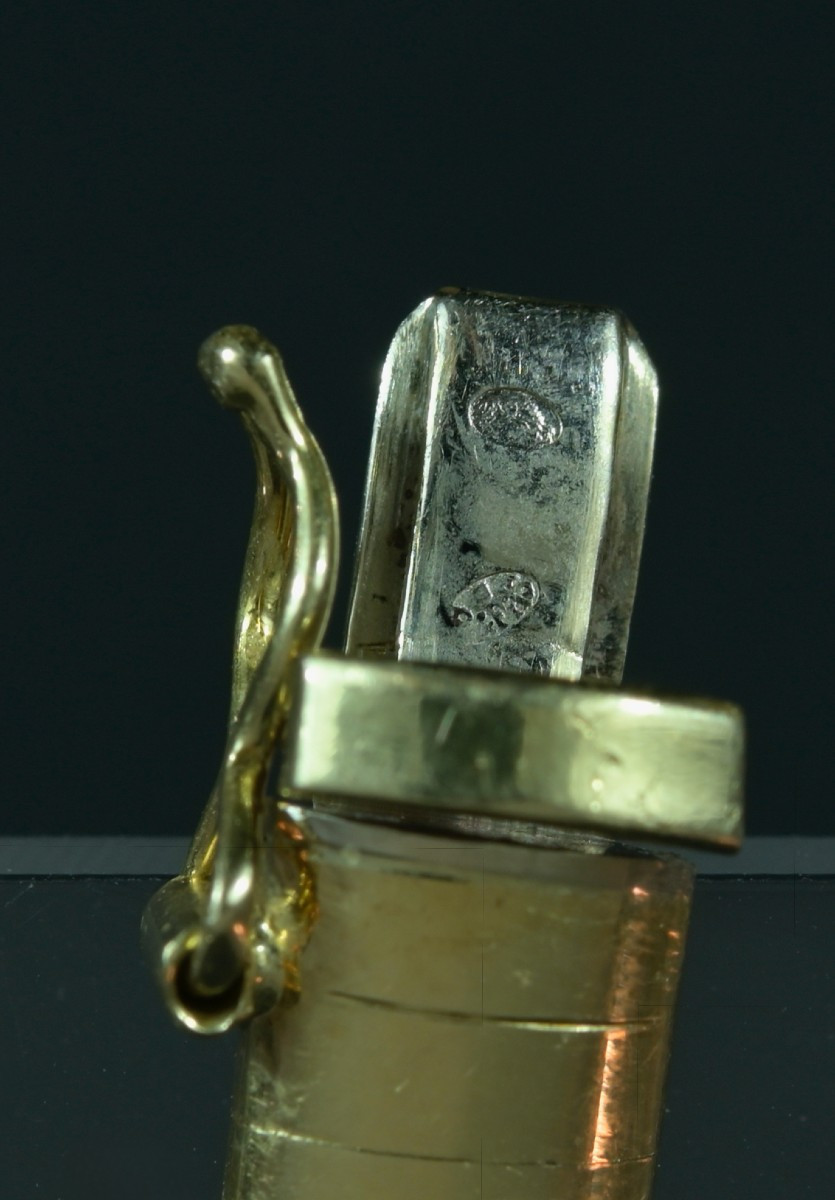 Collier en Or maille Oméga graduée 18k Péry & Fils 60 grs  style de Van Cleef & Arpels  vintage-photo-2