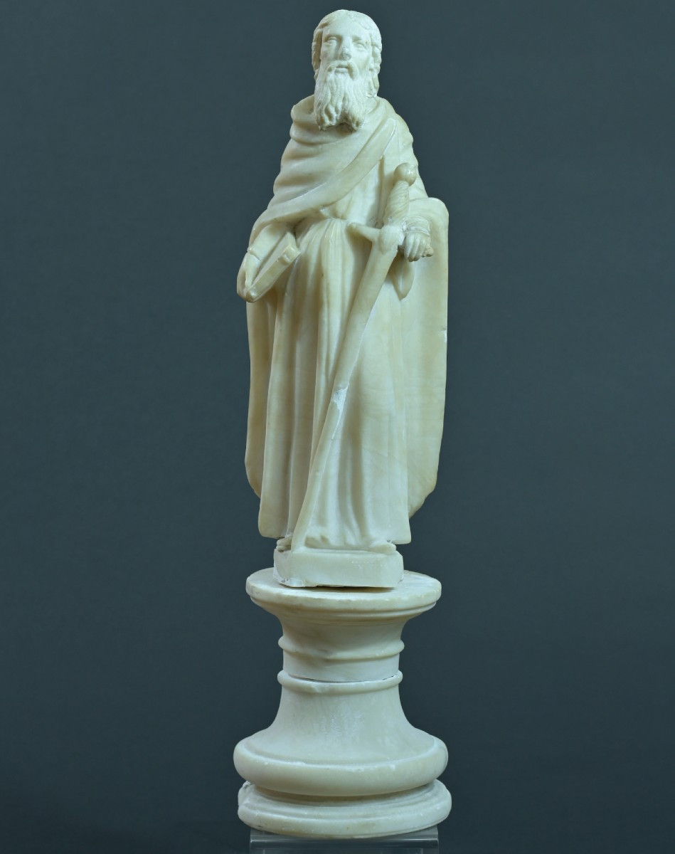 statue Sculpture  Saint Paul XVIe albâtre sculpture religieuse Renaissance épée-photo-3