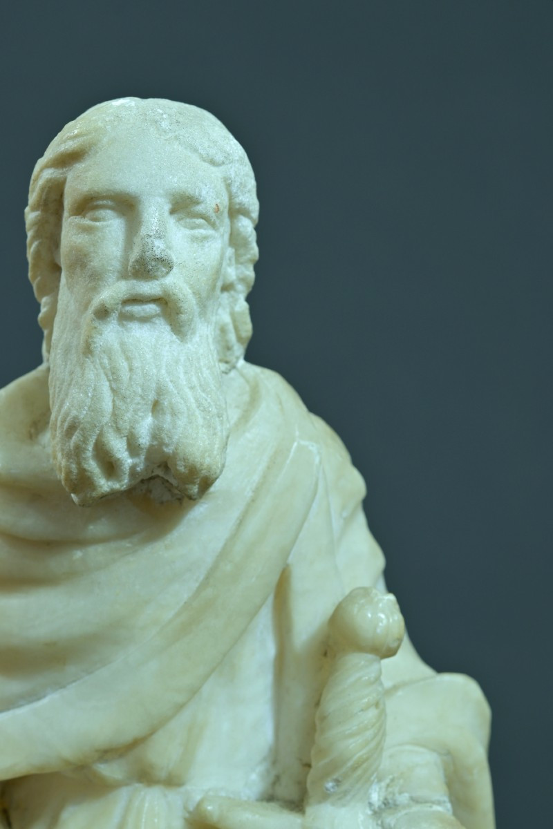 statue Sculpture  Saint Paul XVIe albâtre sculpture religieuse Renaissance épée-photo-4