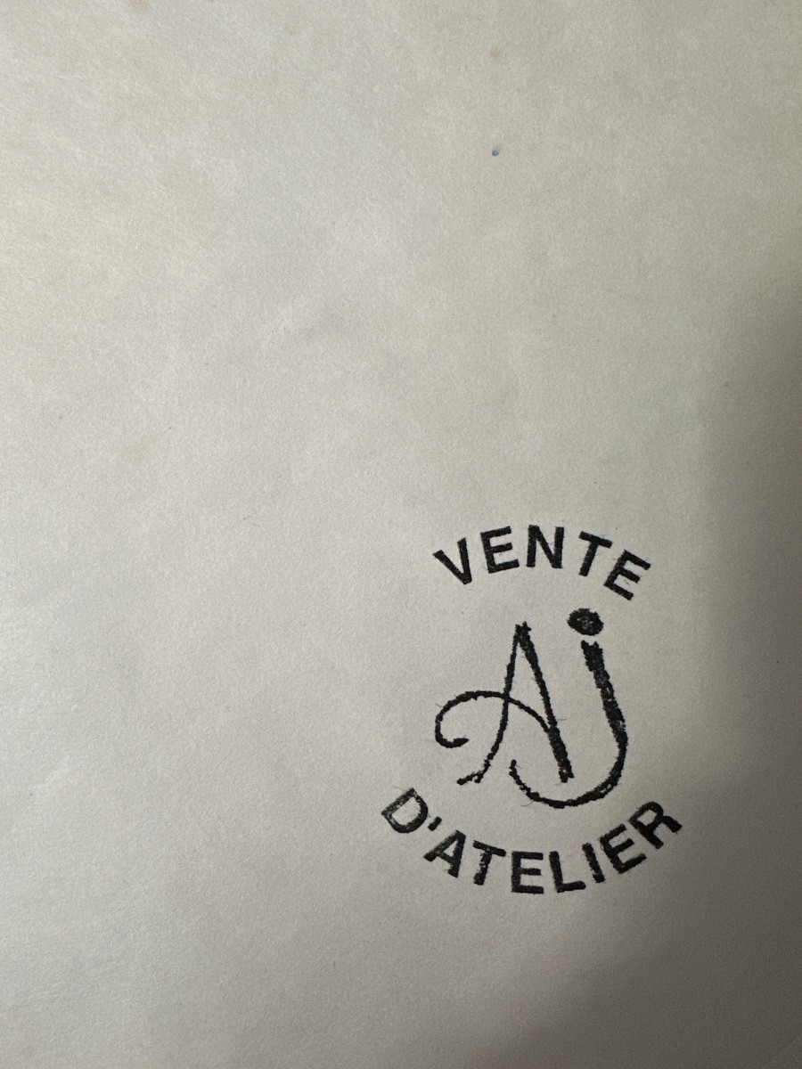 Pierre Jourda, Cubist Drawing, Portrait Of A Woman In The Style Of S. Delaunay, Toulouse, 1960 -photo-5