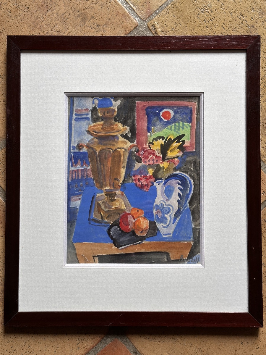 Victor Vassine Painting Still Life With Samovar And Pitcher -photo-4