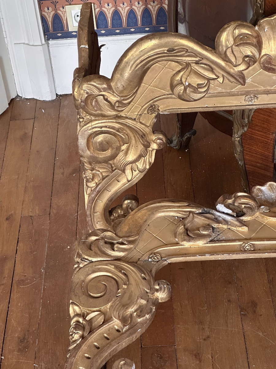 Pair Of Gilded Carved Wood Valances Louis XV Bed Decoration Home Décor Bed-photo-3