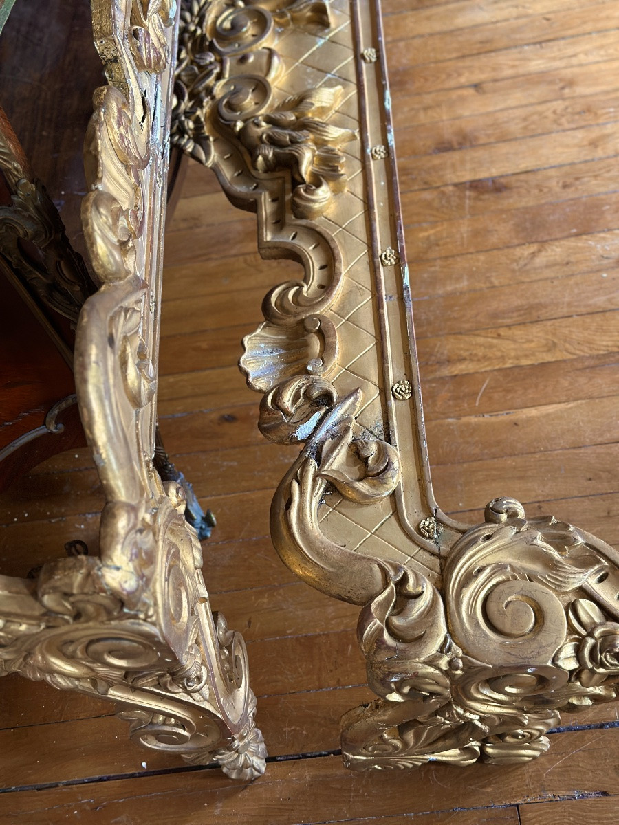 Pair Of Gilded Carved Wood Valances Louis XV Bed Decoration Home Décor Bed-photo-5